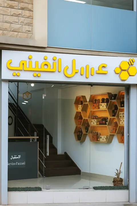 واجهة محل عسل أنفيني